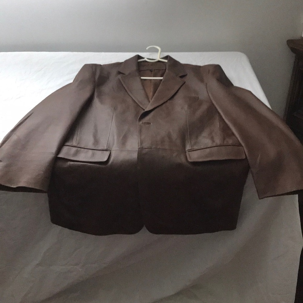 Stafford L/G Brown Formal Dress Leather Jacket.